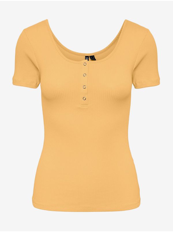 Pieces Yellow Women T-Shirt Pieces Kitte - Women