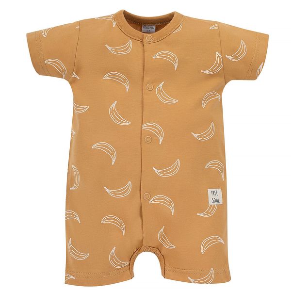 Pinokio Pinokio Kids's Free Soul Buttoned Romper Yellow/Print