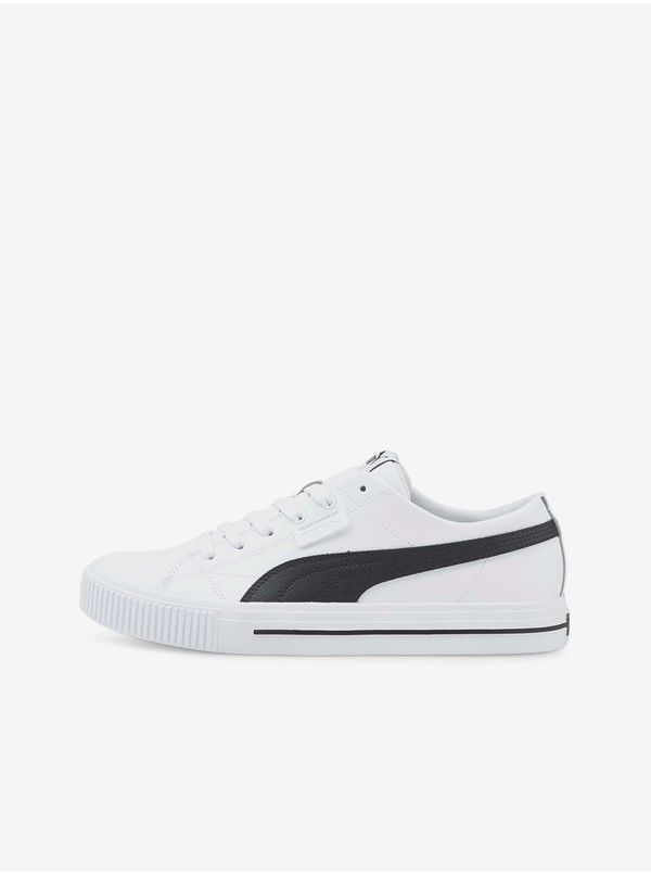 Puma Black-and-White Leather Sneakers Puma Ever FS - Men