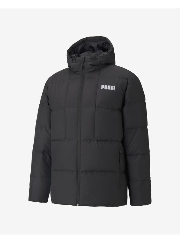 Puma Black Mens Quilted Jacket Puma Goose Down Style - Men