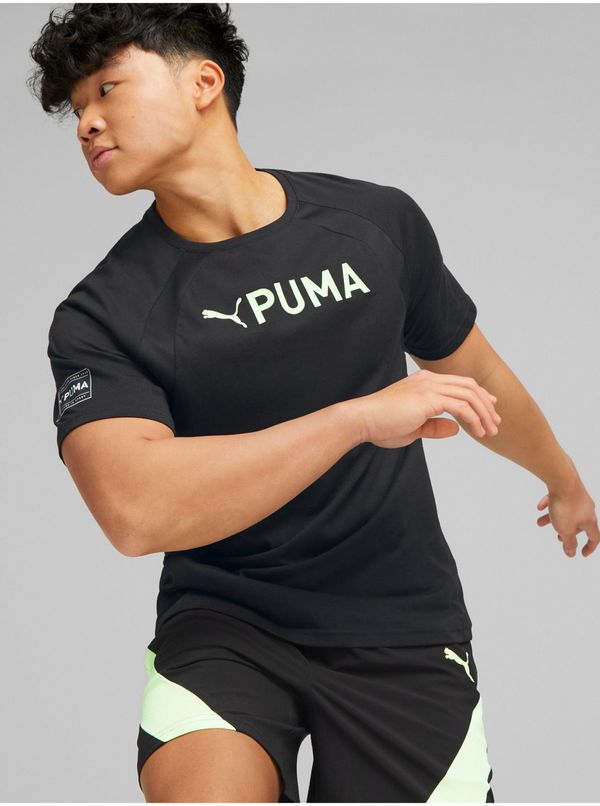 Puma Black Mens Sports T-Shirt Puma Fit Ultrabreathe Triblend - Men