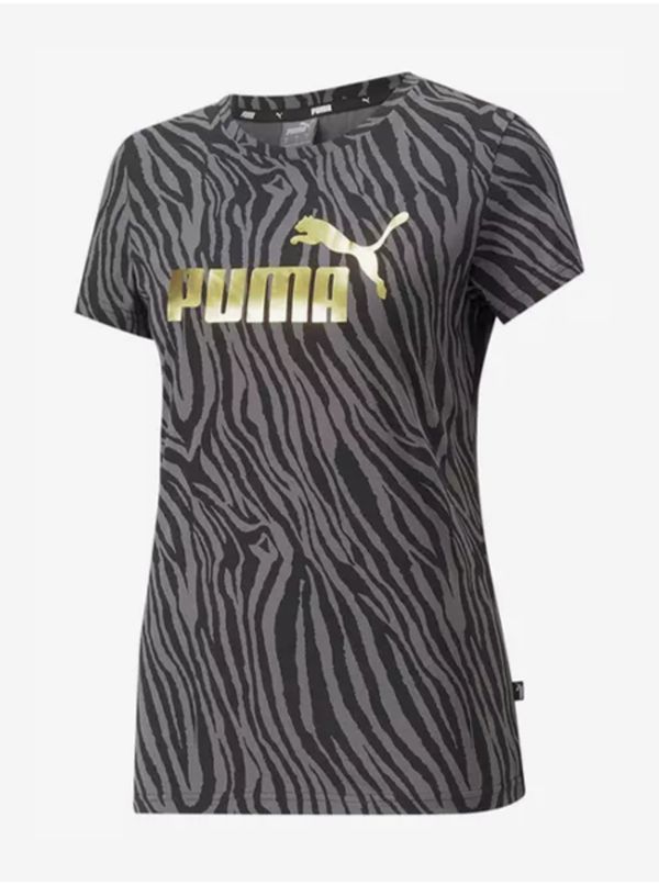Puma Black Women's Patterned T-Shirt Puma - Women