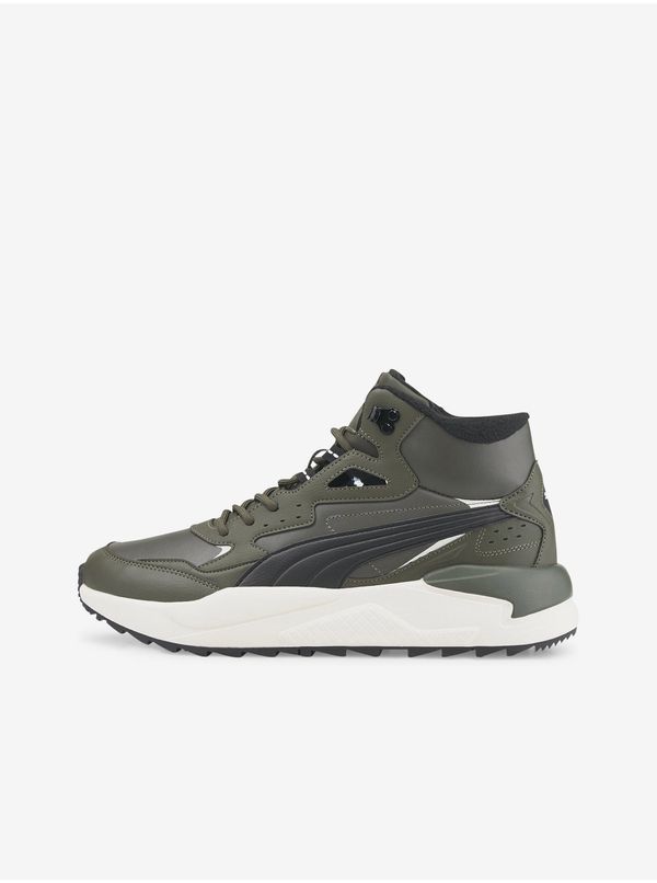 Puma Dark Green Ankle Leather Insulated Sneakers Puma X-Ray Speed - Men
