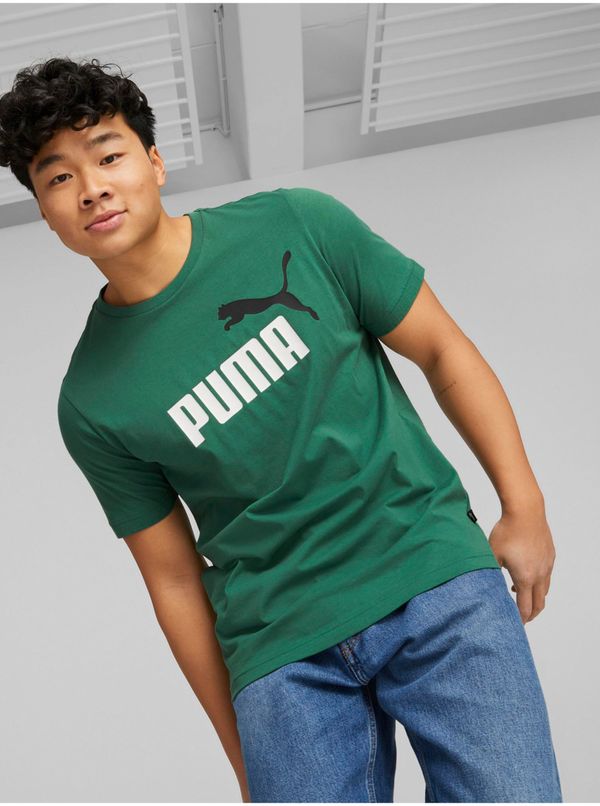 Puma Green Men's T-Shirt Puma ESS+ 2 - Men