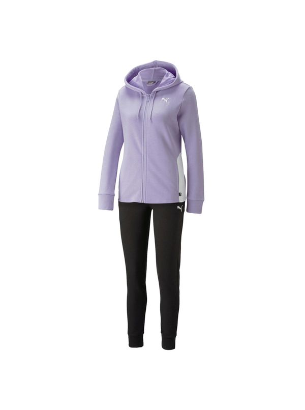 Puma Puma Classic Hooded Track Black-Purple Women's Tracksuit - Womens