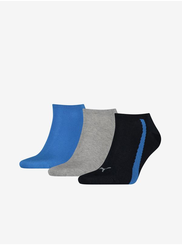 Puma Set of three pairs of socks in black, light gray and blue Puma Lifest - Men