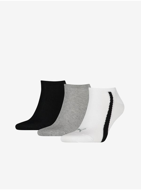 Puma Set of three pairs of socks in black, white and light gray Puma Lifesty - Men