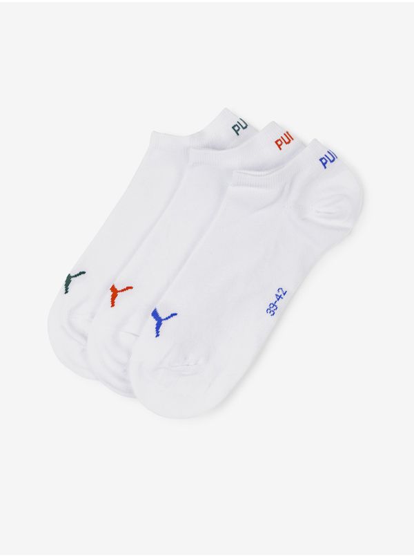 Puma Set of three pairs of socks in white Puma Sneaker Plain - Men