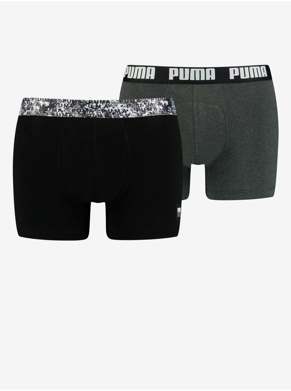 Puma Set of two men's boxers in black and dark gray Puma - Men's