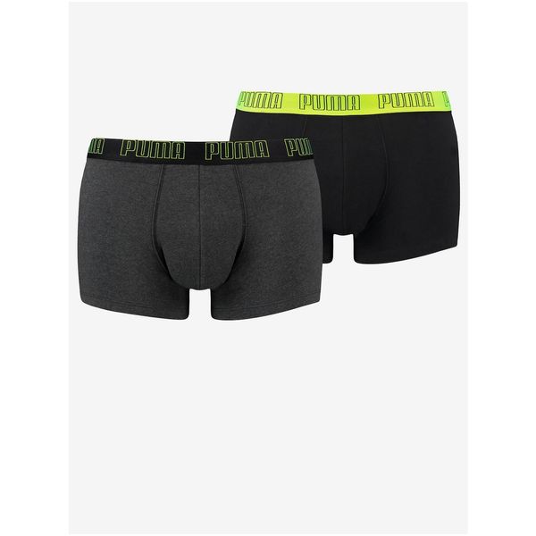 Puma Set of two men's boxers in gray and black Puma - Men's