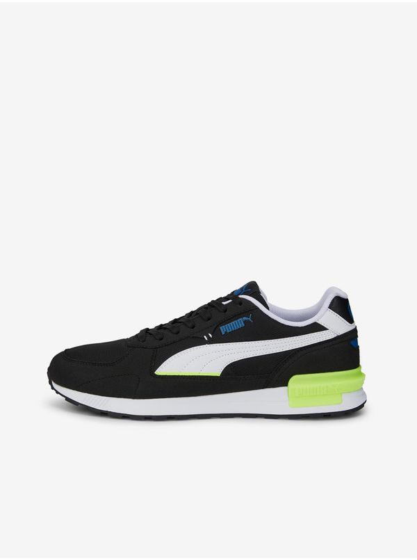 Puma White and black men's sneakers with details in suede finish Puma Graviton - Men