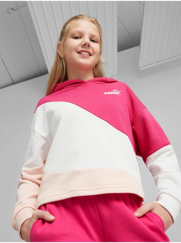 Puma White and pink girly hoodie Puma Power - Girls