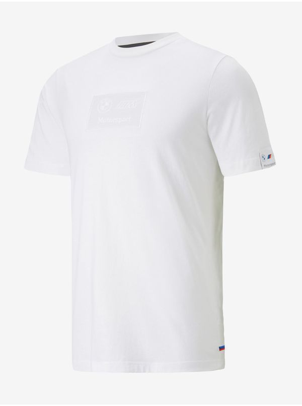 Puma White Men's T-Shirt Puma BMW MMS Logo - Men