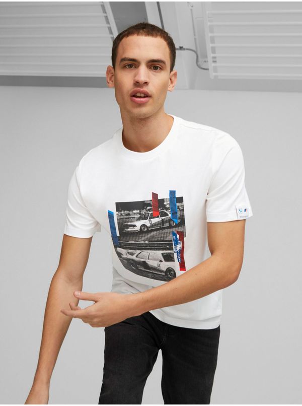 Puma White Men's T-Shirt Puma BMW MMS - Men