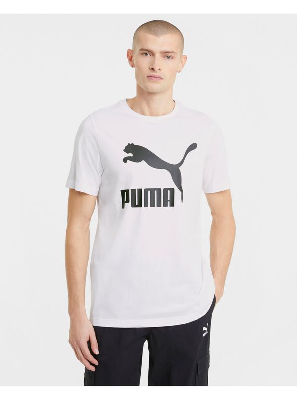 Puma White Men's T-Shirt Puma Classics Logo - Men's