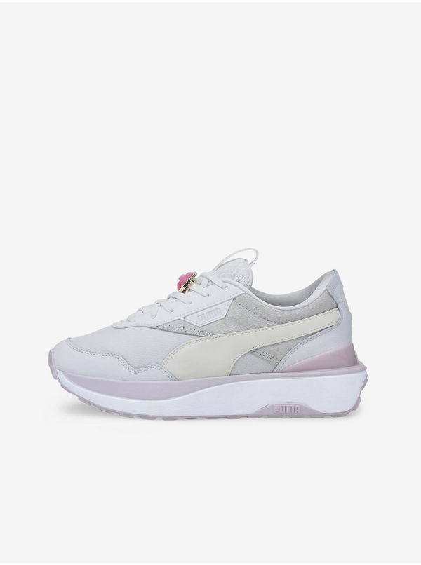 Puma White Women's Sneakers with Suede Details Puma Cruise Rider Cryst - Women