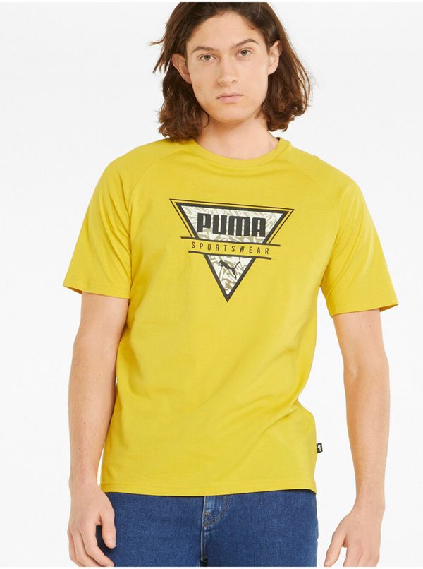 Puma Yellow Men's T-Shirt Puma Summer - Men