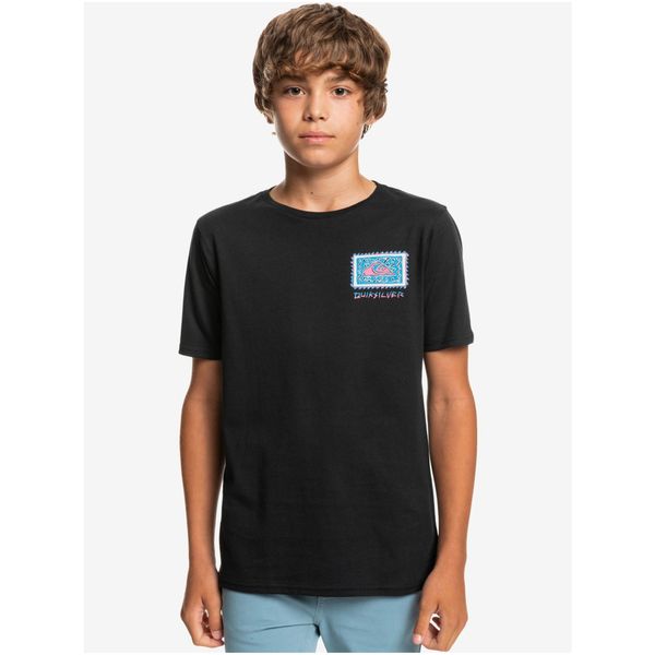 Quiksilver Black Boys' T-Shirt with Quiksilver Radical Roots Print - Boys