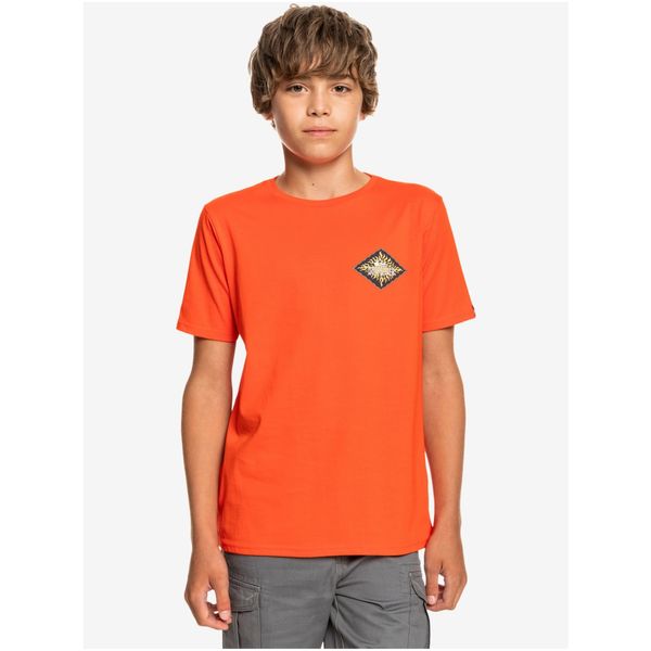 Quiksilver Orange Boys' T-Shirt with Quiksilver Nineties Son Print - Boys