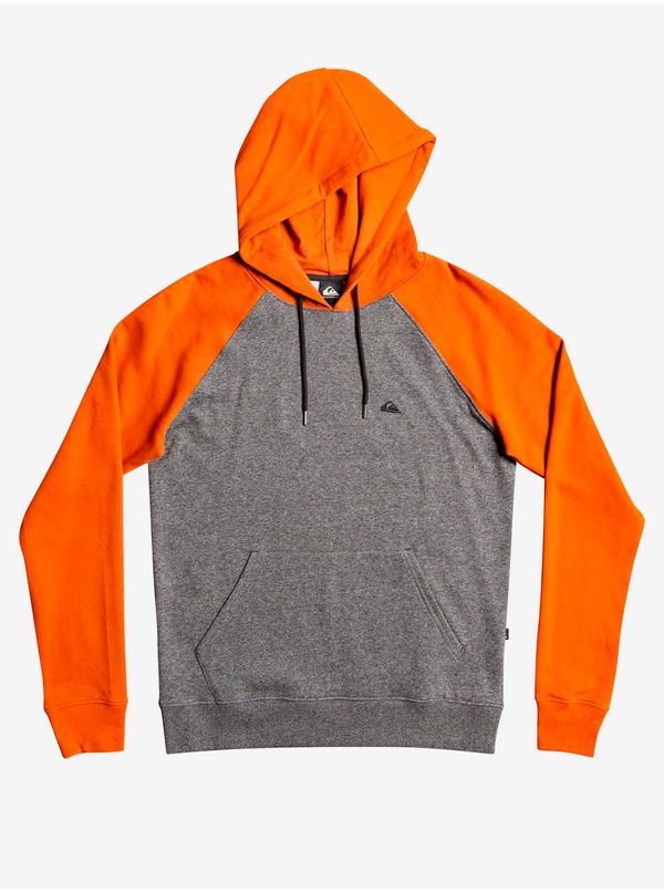 Quiksilver Orange-Grey Men's Hoodie Quiksilver Essentials - Men