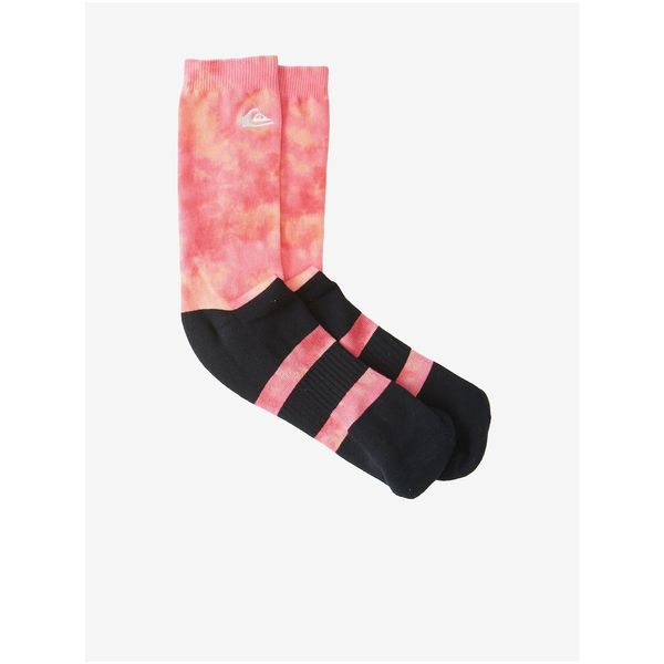 Quiksilver Set of two pairs of socks in black-pink and white Quiksilver - Men
