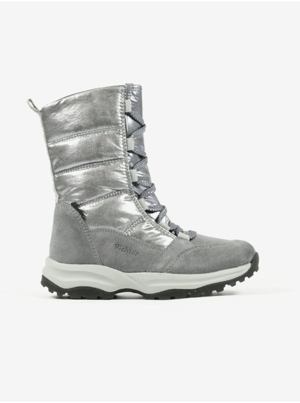 Richter Girly snowball with suede details in silver color Richter - Girls