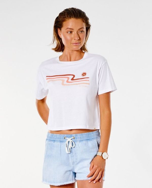 Rip Curl T-Shirt Rip Curl DRIFTER CROP TEE White