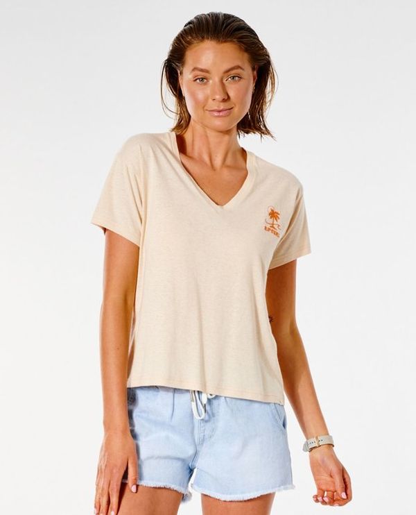 Rip Curl T-shirt Rip Curl SWC V NECK TEE Nude