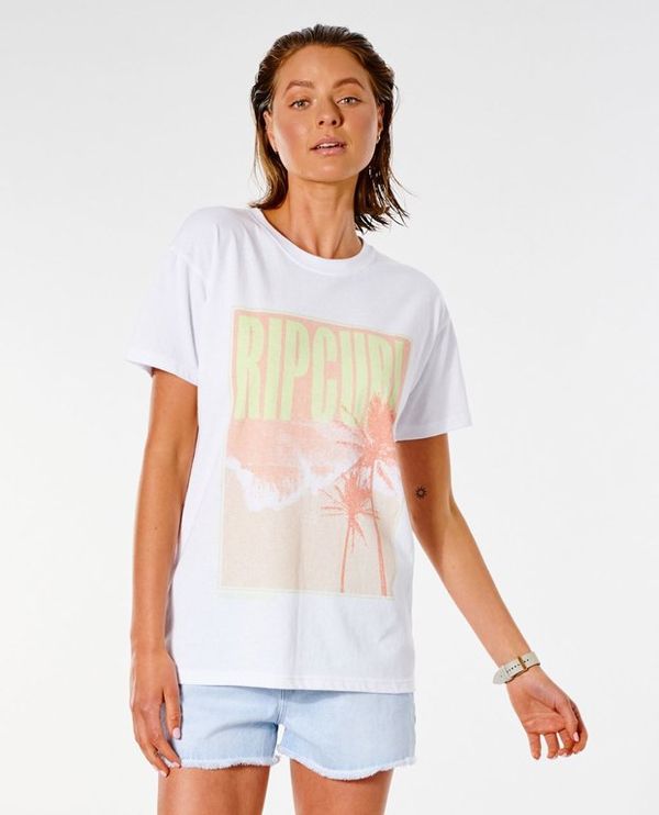 Rip Curl T-Shirt Rip Curl TWIN FIN O/S POSTER TEE White