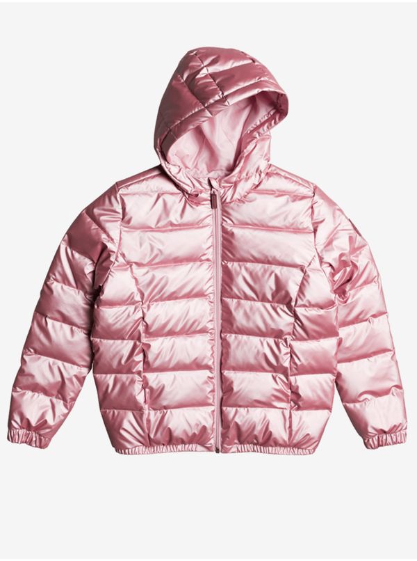 Roxy Pink Girls' Quilted Winter Jacket with Hood Roxy It Will Rain - unisex