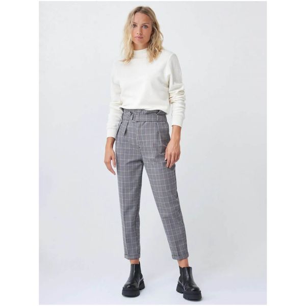 Salsa Jeans Grey Checkered Shortened Trousers Salsa Jeans - Ladies