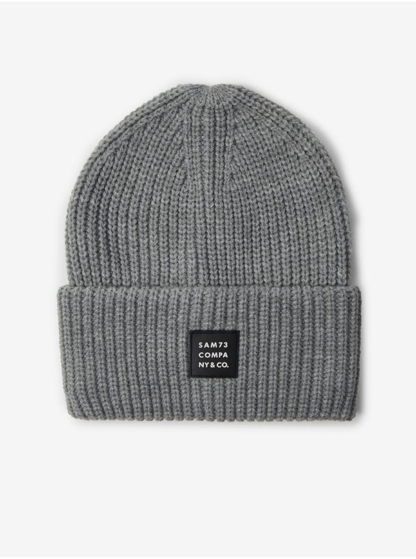 SAM73 SAM73 Grey ribbed winter beanie SAM 73 Dublin - Mens