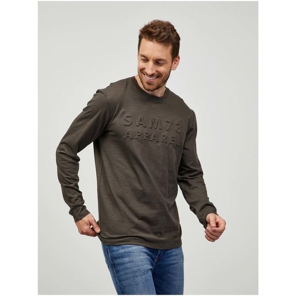 SAM73 SAM73 Khaki Men's Long Sleeve T-Shirt SAM 73 Mindart - Men