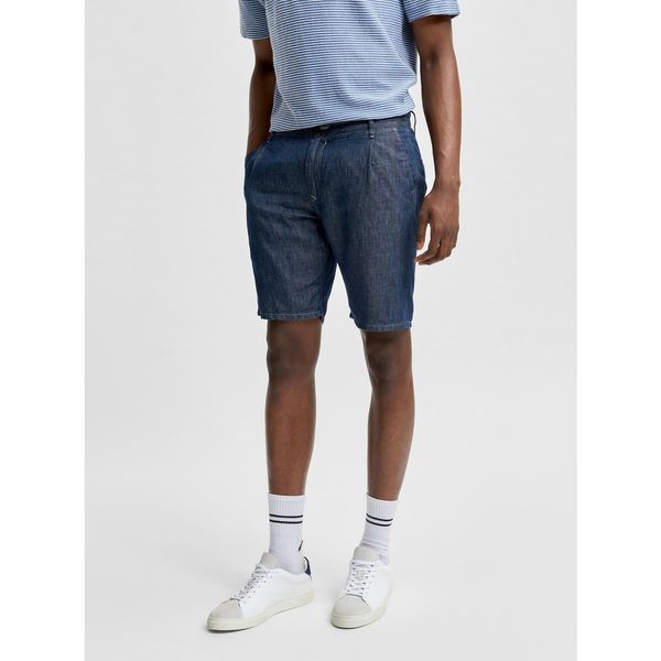 Selected Homme Dark Blue Chino Shorts Selected Homme Clay - Men