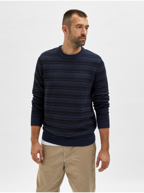 Selected Homme Dark Blue Striped Sweater Selected Homme Alfie - Men