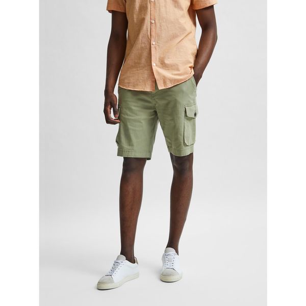 Selected Homme Selected Homme Marcos Light Green Shorts with Pockets - Men