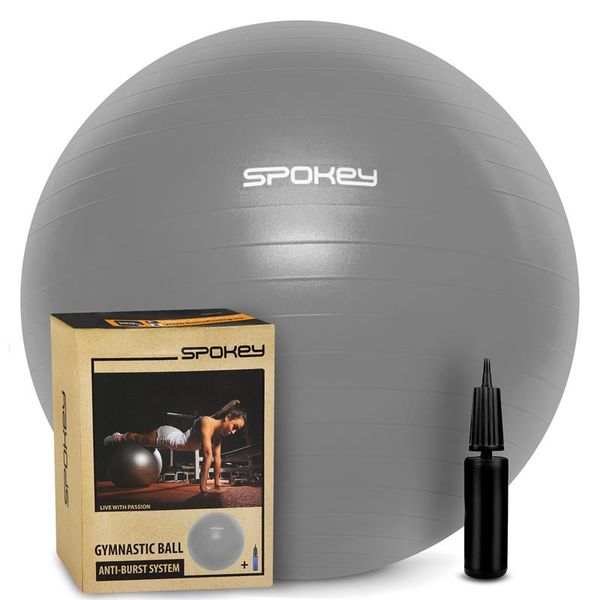 Spokey Spokey FITBALL III - Fitness lopta gray 65 cm vrátane pump