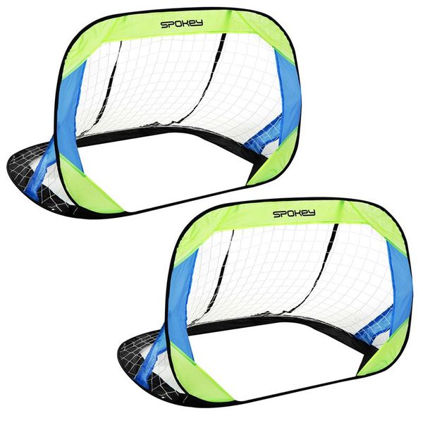 Spokey Spokey GOALKEEPER Self-folding football goal, 2 pcs, green-blue