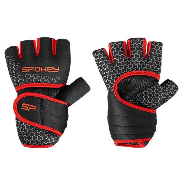 Spokey Spokey LAVA Neoprene fitness gloves, black-red, vel. M