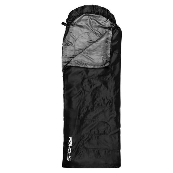 Spokey Spokey MONSOON Sleeping bag mumie/blanket, čierny, right fastening