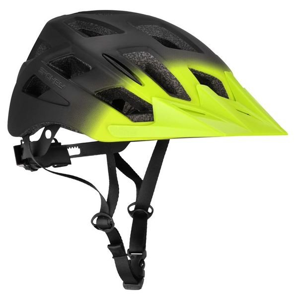 Spokey Spokey POINTER Bicycle helmet with LED flasher, 58-61 cm, clear-yellow