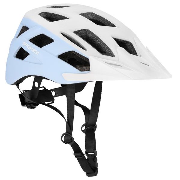 Spokey Spokey POINTER Bicycle helmet with LED red flasher, 55-58 cm, bielo-blue