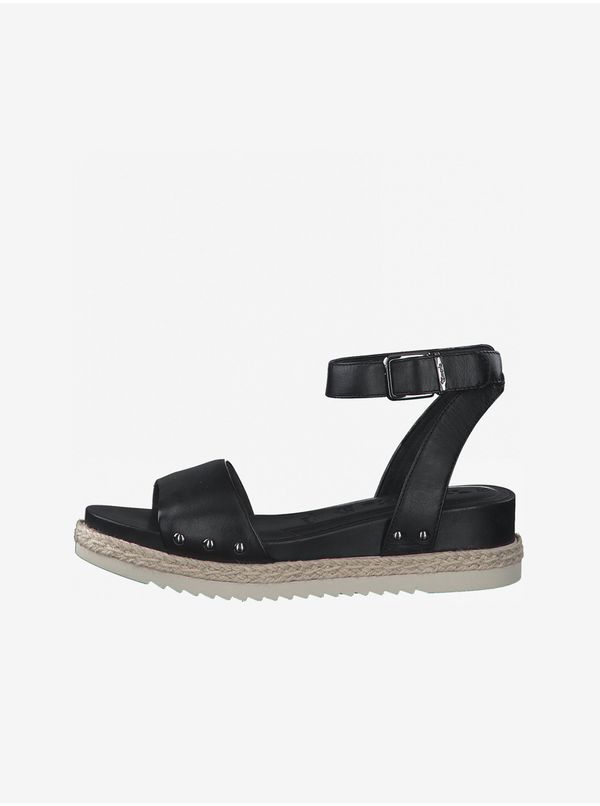 Tamaris Black Leather Sandals Tamaris - Women