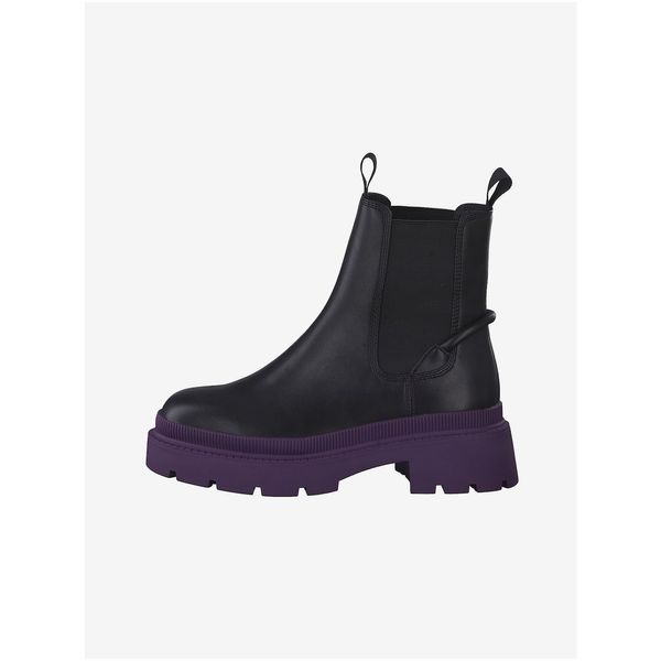 Tamaris Tamaris Purple and Black Ankle Boots - Women