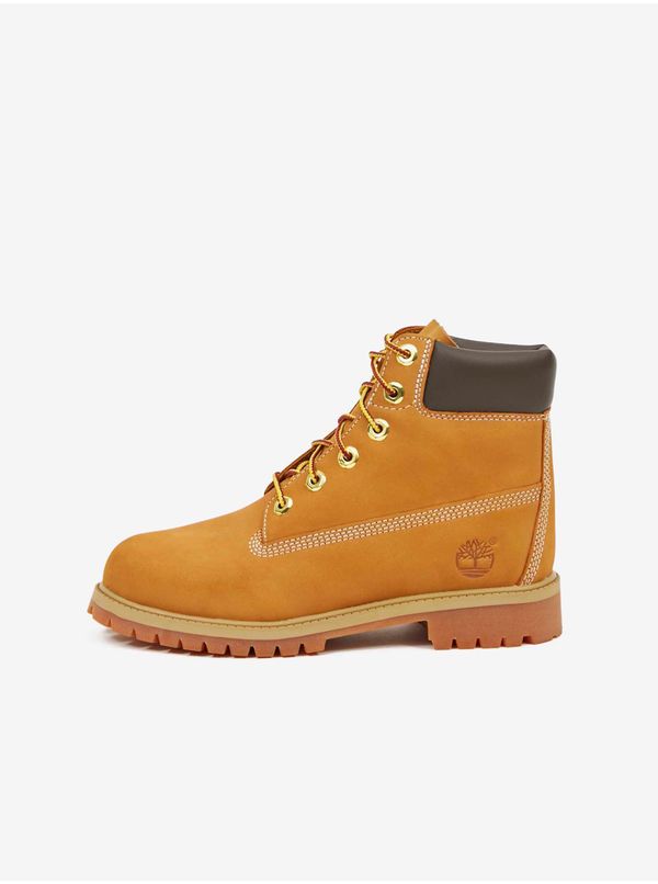 Timberland Yellow Girly Ankle Leather Boots Timberland 6 In Premium WP Boot - Girls