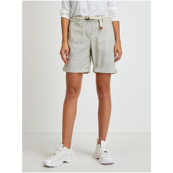 Tom Tailor Beige Women's Chino Shorts with Tom Tailor Belt - Women