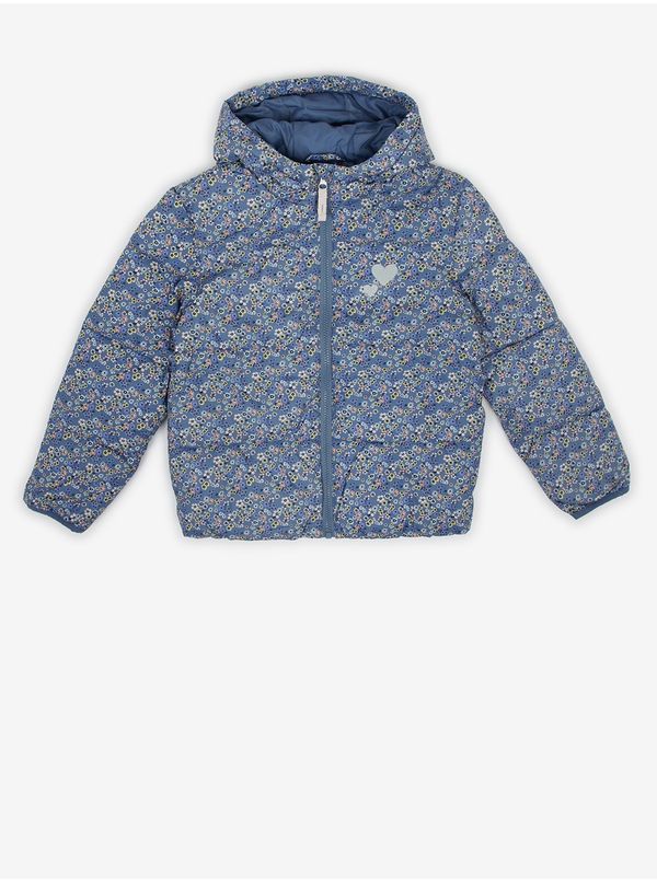 Tom Tailor Blue Girly Flowered Quilted Jacket Tom Tailor - Girls
