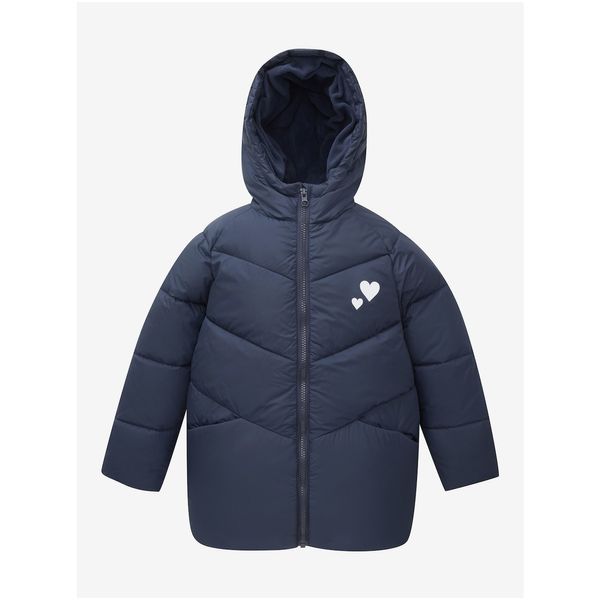 Tom Tailor Dark Blue Girly Quilted Winter Coat with Hood Tom Tailor - Girls