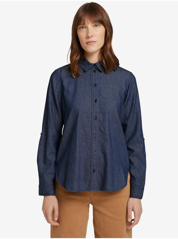 Tom Tailor Dark Blue Women's Denim Shirt Tom Tailor - Women