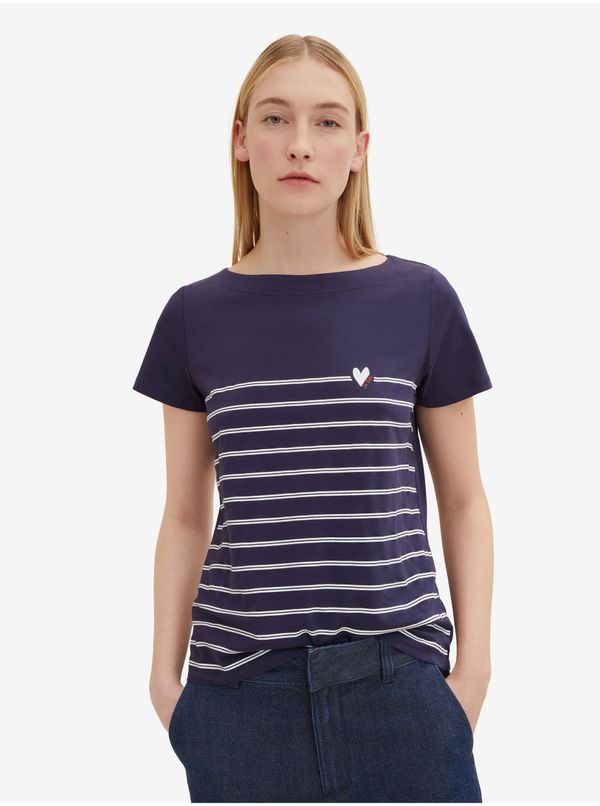 Tom Tailor Dark blue women's striped T-Shirt Tom Tailor - Women